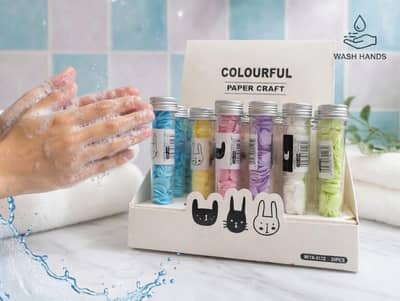 Colourful imported paper soap