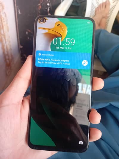 infinix note 7 only back break total original