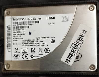 intel SSD 300GB in good condition