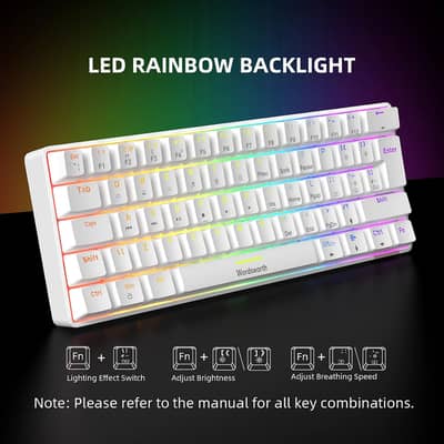 mechanical keyboard White color 60 percent