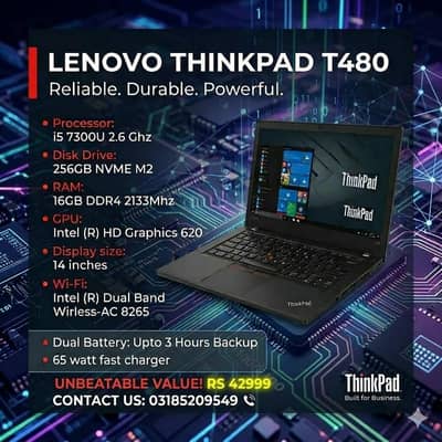 Lenovo Thinkpad T480  i5 (16/256)