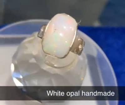 Australian White Fire Opal Ring, 0300-4072011,