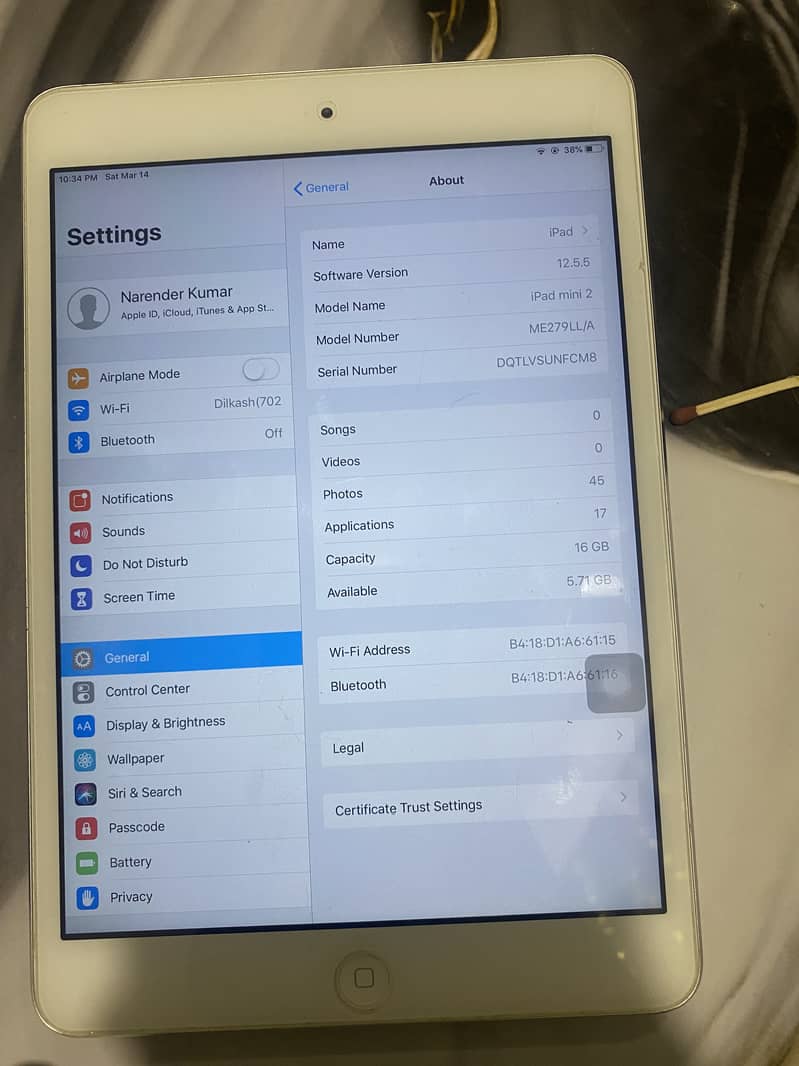 Apple ID MINI 2 1