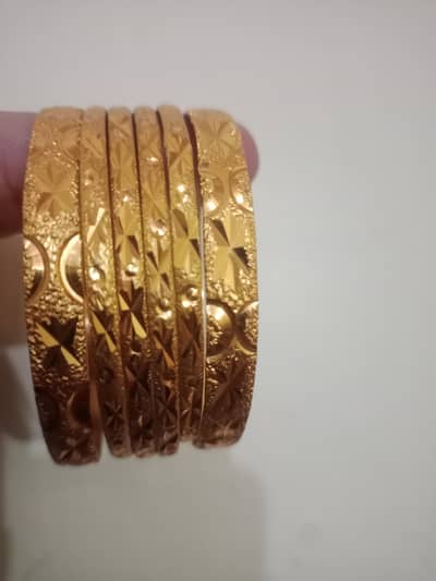 Artificial Golden Bangles Set