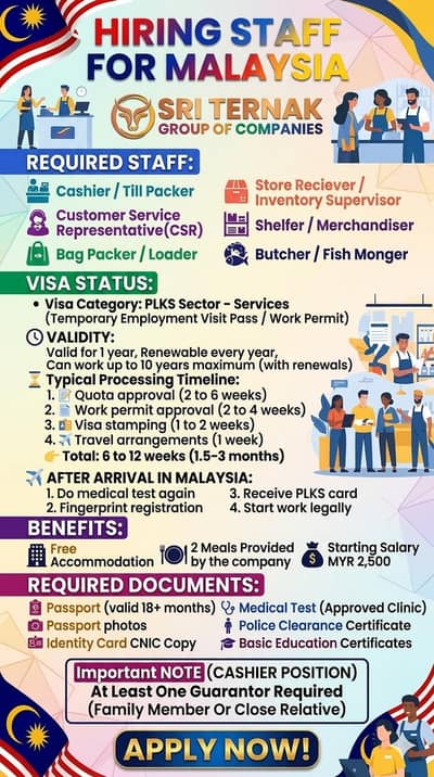 Hiring Staff For Malaysia