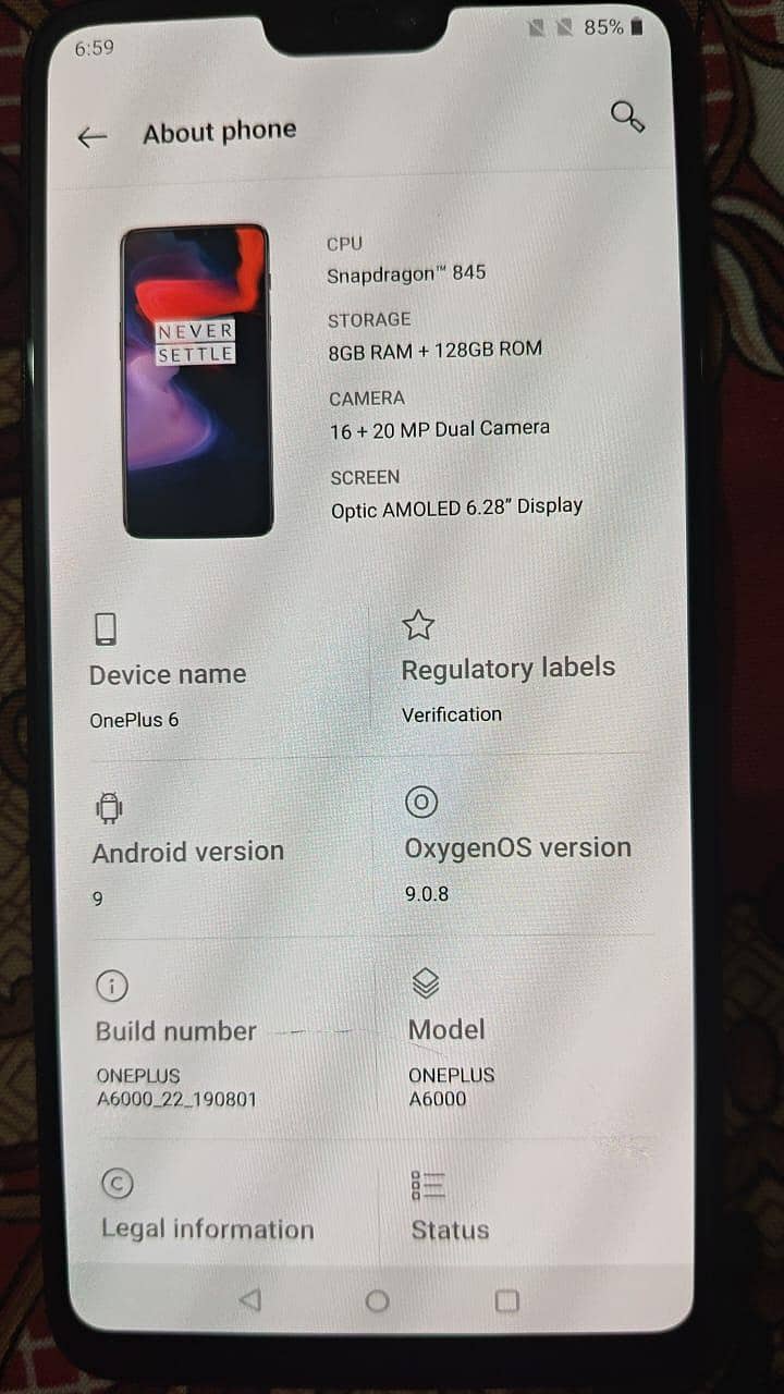 OnePlus 6 8