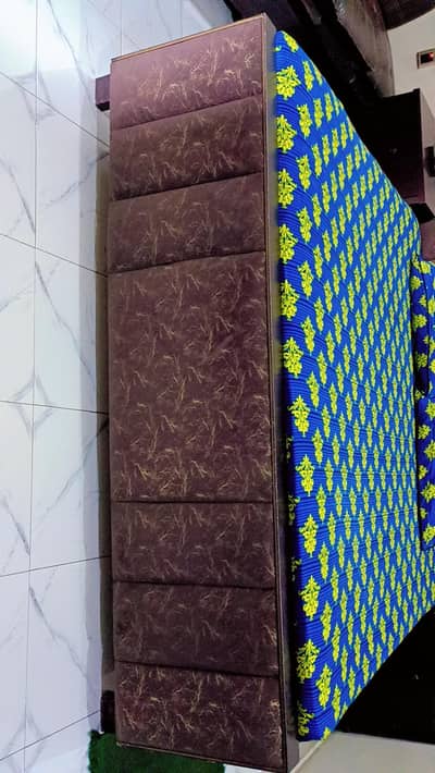 bed with side tables and matres + 7 seater sofa set