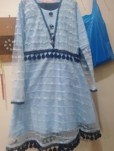 net fabric two piece frock