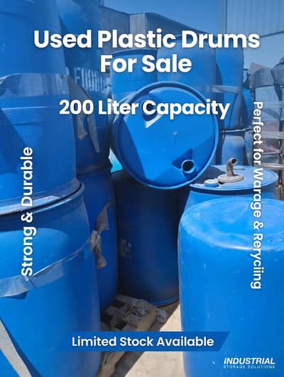 "200L Plastic Drum Available – 3500 Rs"