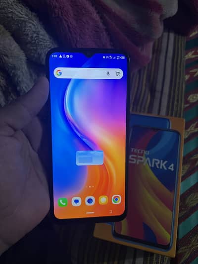 Techno Spak 4 3+32 all okay only box phone 03449127316