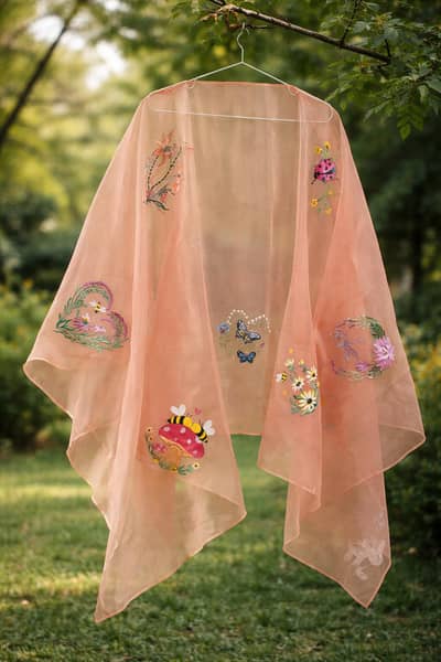 hand Painted fabric duppta