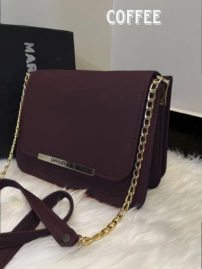 Stylish girls crossbody bag brown chain leather