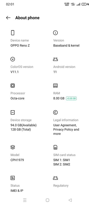 oppo Reno Z 8+5gb128gb