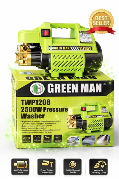 Greenman 245 Bar 2500w Pressure washer for Car/Solar cleaning
