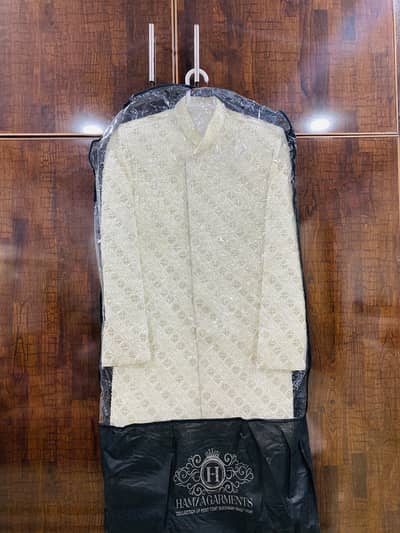 Kut moti Dulha Sherwani Off white color for sale