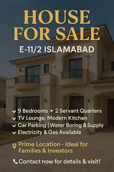 House for Sale on Prime location E11/2