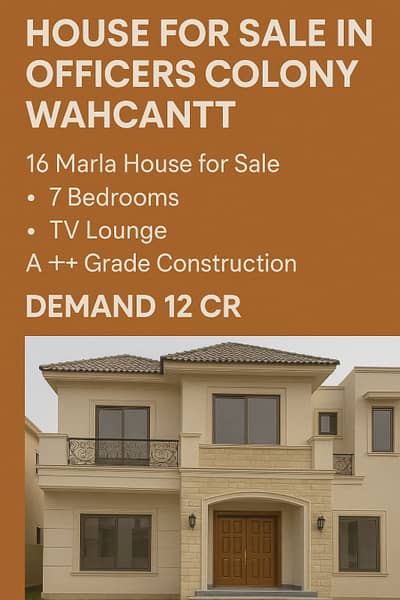 Prime location house for sale in officers Colony