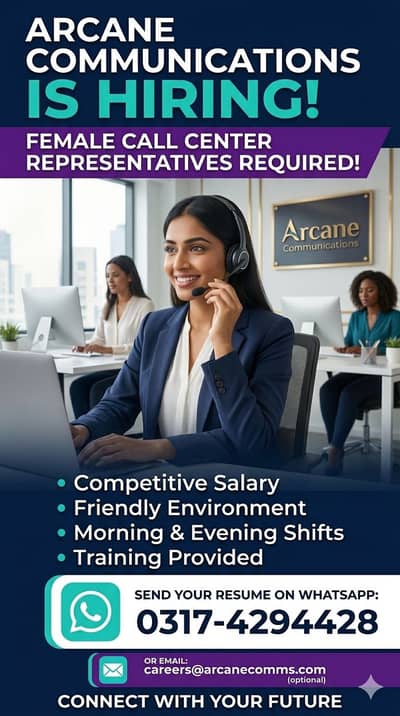 Female staff required for Call Representative