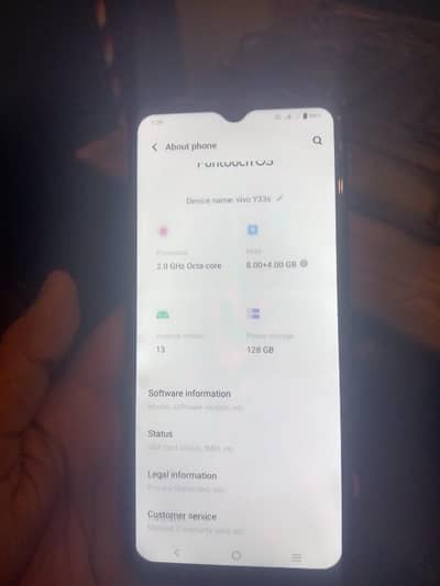 Vivo Y33s 8+4 Ram 128 Gb Ram V