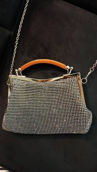 Crystal Studded Party Clutch