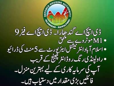 25 Dha ghandara files available for sale Investor rate Dha phase 9 Islamabad