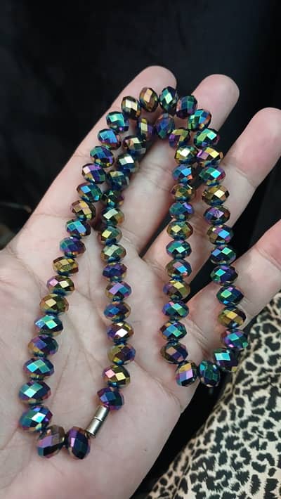 Rainbow Crystal Beaded Necklace