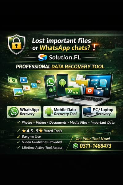 Professional Data Recovery Tools – WhatsApp, Mobile & PC