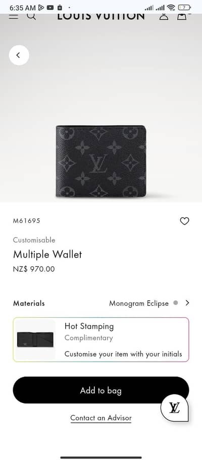 Louis Vuitton M61695.  Authentic