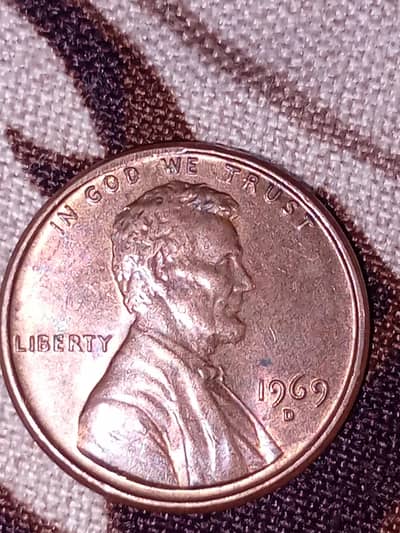 1969 US PENNY COIN (OLD COIN) Price: 300–500 PKR0326908384