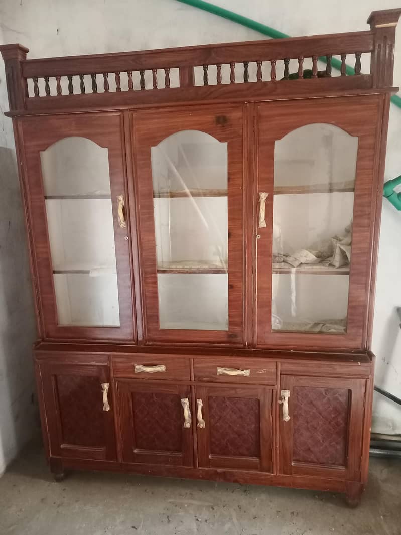 solid wood double bed with 2 side tables 7