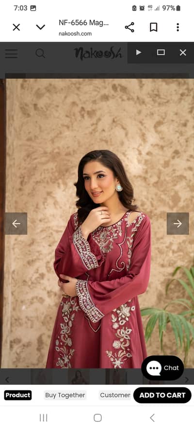 Nakoosh fancy silk emproidery