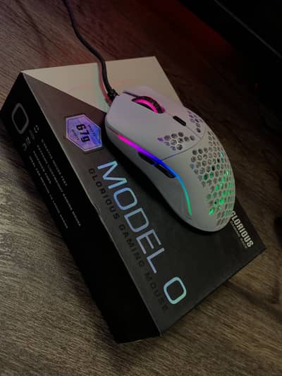 Glorious model O matte white wired gaming mouse