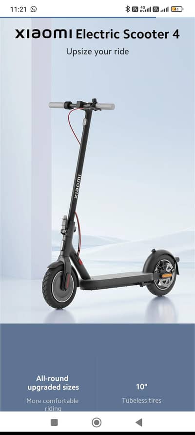 scooter , electric scooter Xiaomi 4 - unused