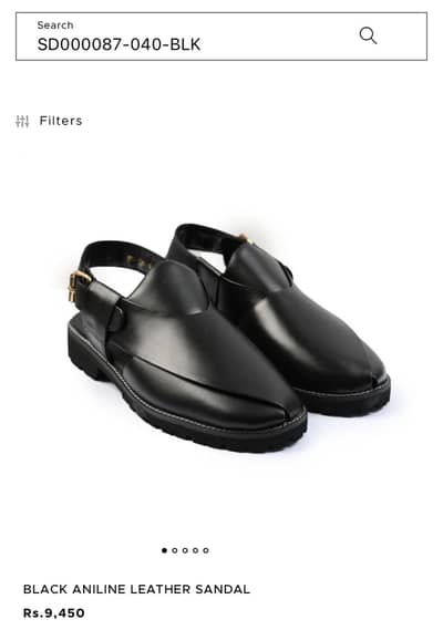 BLACK ANILINE LEATHER SANDAL