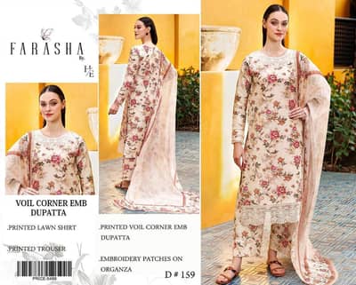 Dress/lawn digital print /3 pcs/lawn suits