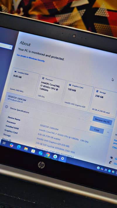 Hp ProBook 450 G5 (i7 8th gen) Urgent Sale