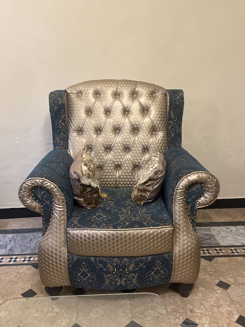 6 seater High back sofas set 2