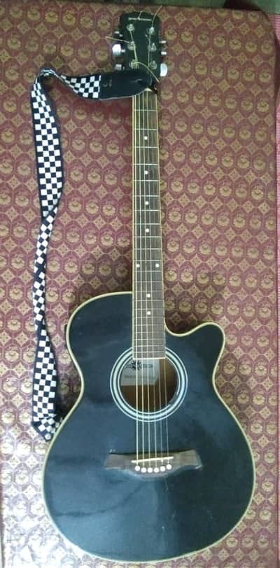 Electro Acoustic Guitar (Full Size) with Amplifier – Good Condition