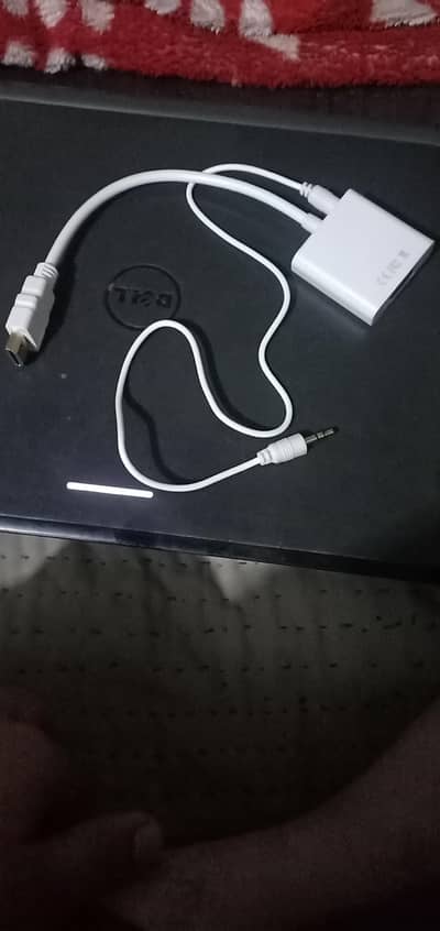 VGA To HDMI converter used with audio cable for speakers