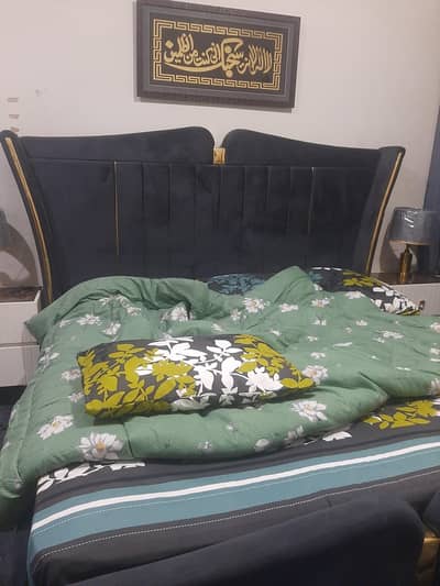 grey color king size bed