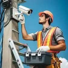 installation CCTV cameras ip and unlock only installation