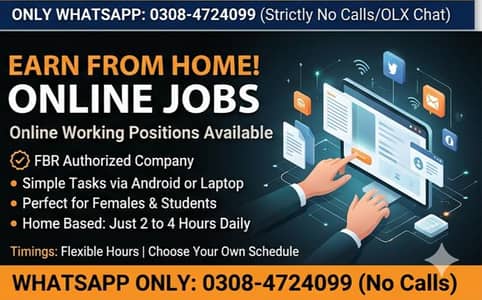 Full time, Part time,home based jobs available