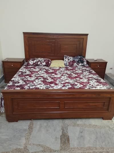 wooden bed