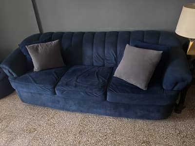 3 seater blue couch