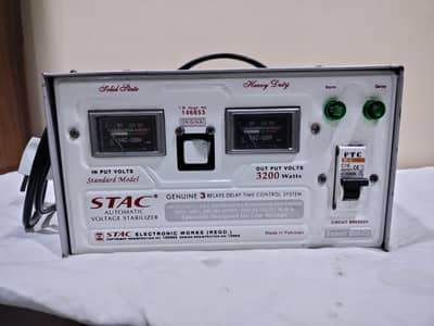 STAC Automatic Voltage Stabilizer Heavy Duty Pure Copper Winded.