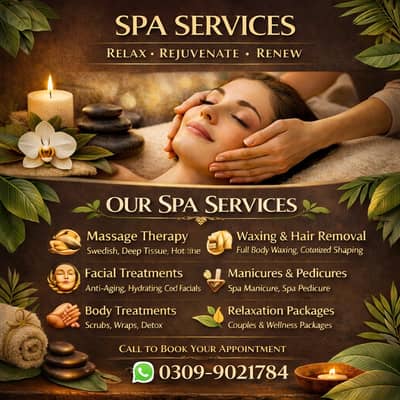 Spa Services- Spa Center & Saloon - Spa Therapy Available