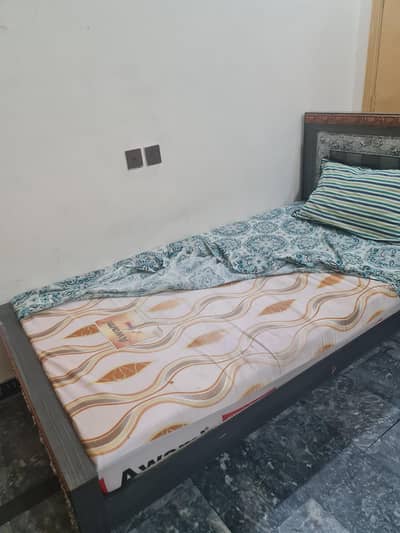 3 single bed 2 side table with  5 in mattress