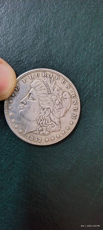 American Antique 1892 Morgan Dollar Coin,USA Old Morgan, Rare USA Coin