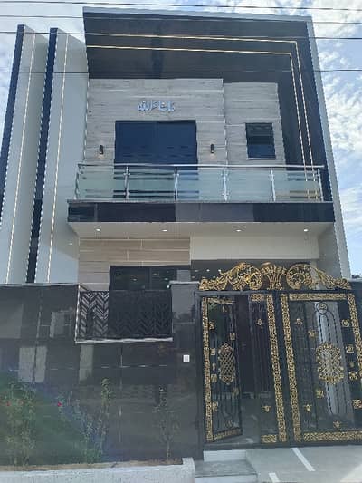 4 Marla 62 sft double story house fr sale brand new home ideal and hot loction carpet road water electricity available 3D ultra model design Spanish look furnished home with wood work gated society 24 hour security guard near sozo water park near canal road near park double hite desgine stair auto light