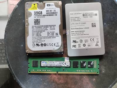 128gb Ssd 320gb Hhd Hard 8gb ddr 3  Ram